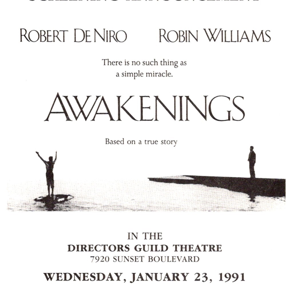 1990 Awakenings Screening Ticket Directors Guild Theatre Sunset Blvd Los Angeles