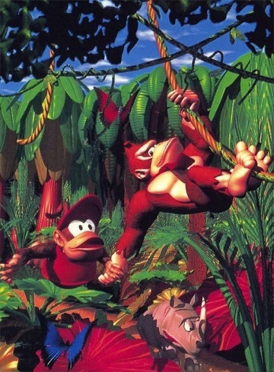 Donkey Kong Country dark Game poster: 11 x 17 inches