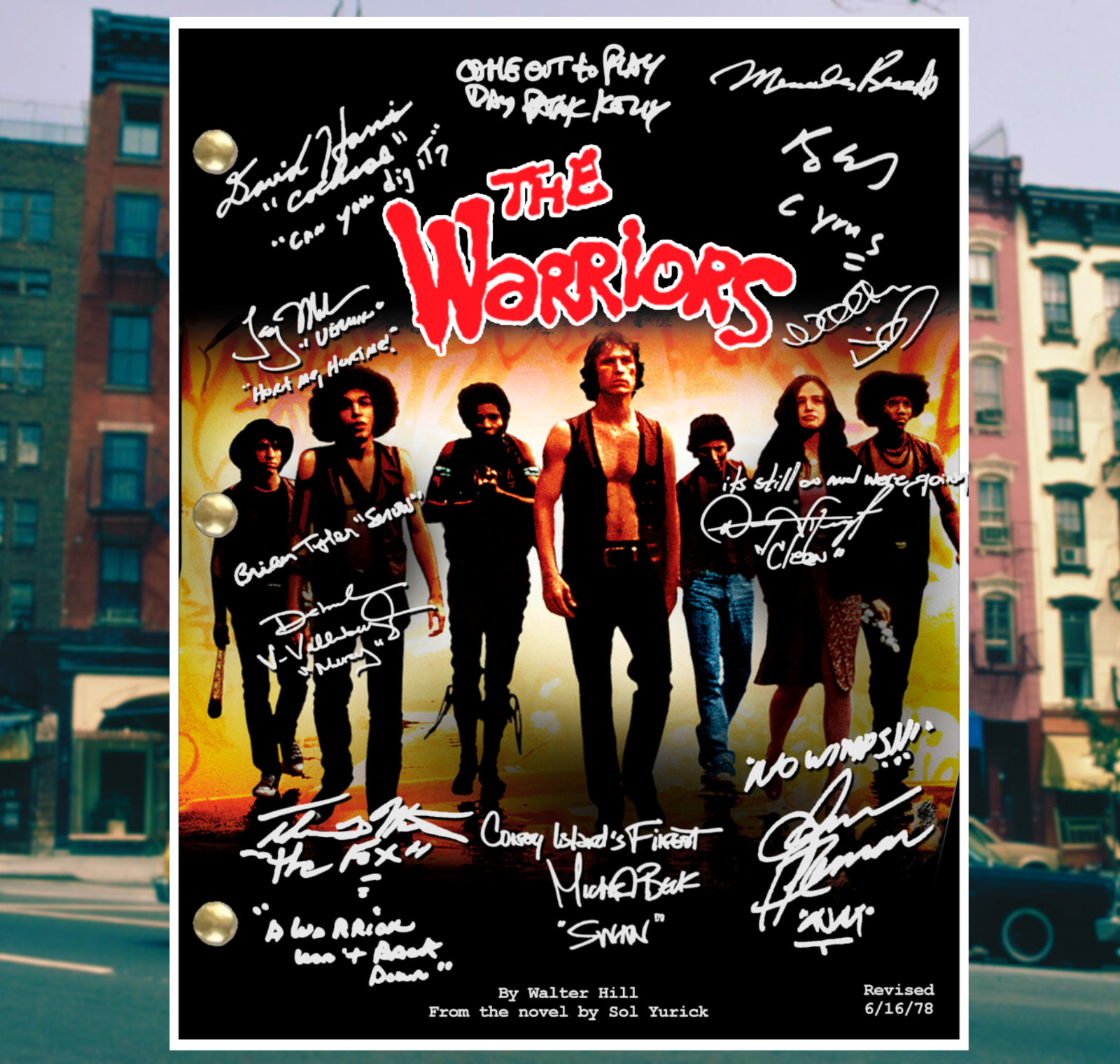 The Warriors Script Cast-Signed – Autograph Reprints – Warriors Movie