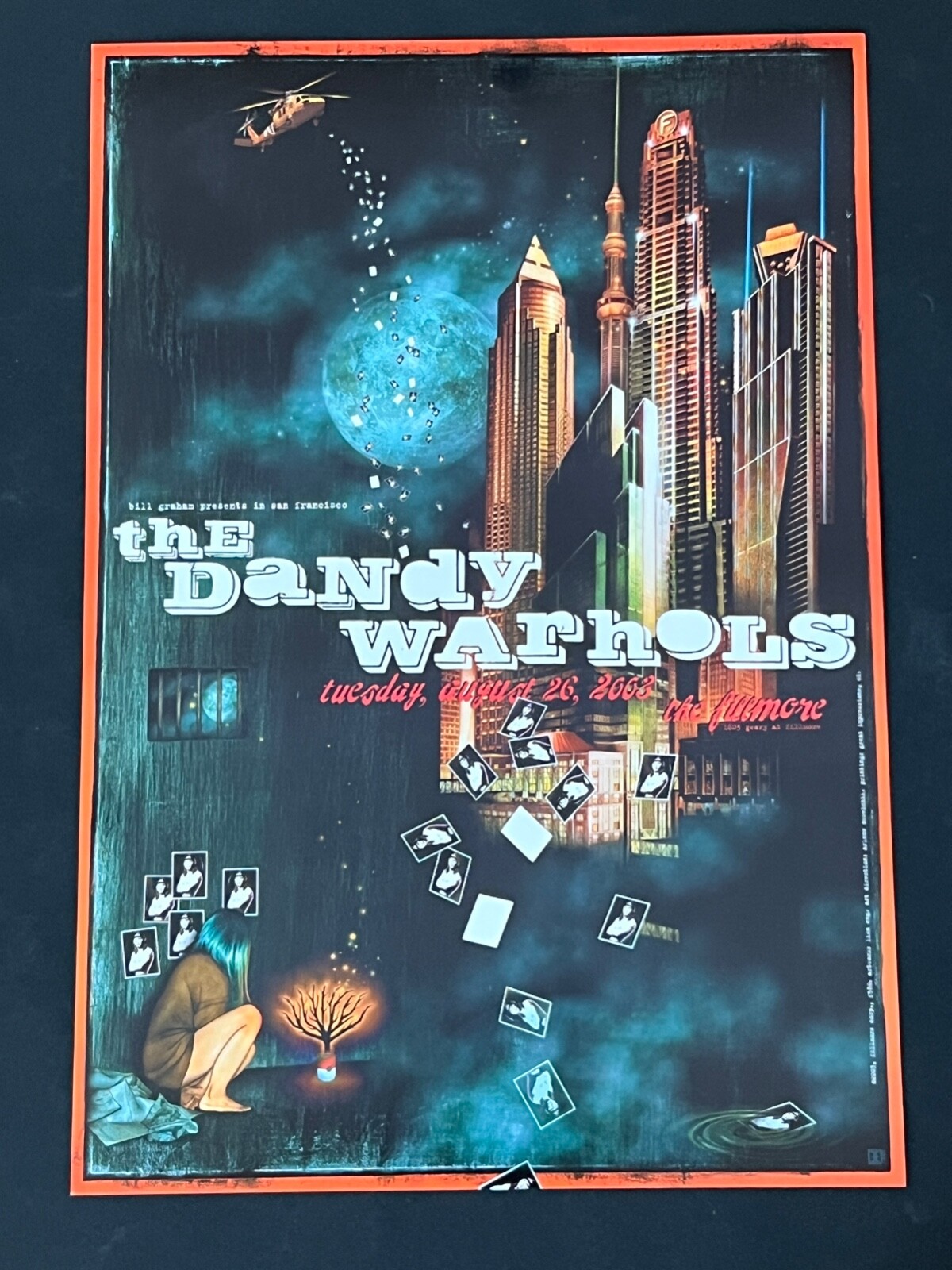 The Dandy Warhols Original Concert Poster 2003 Dark City Tree of Life Fillmore