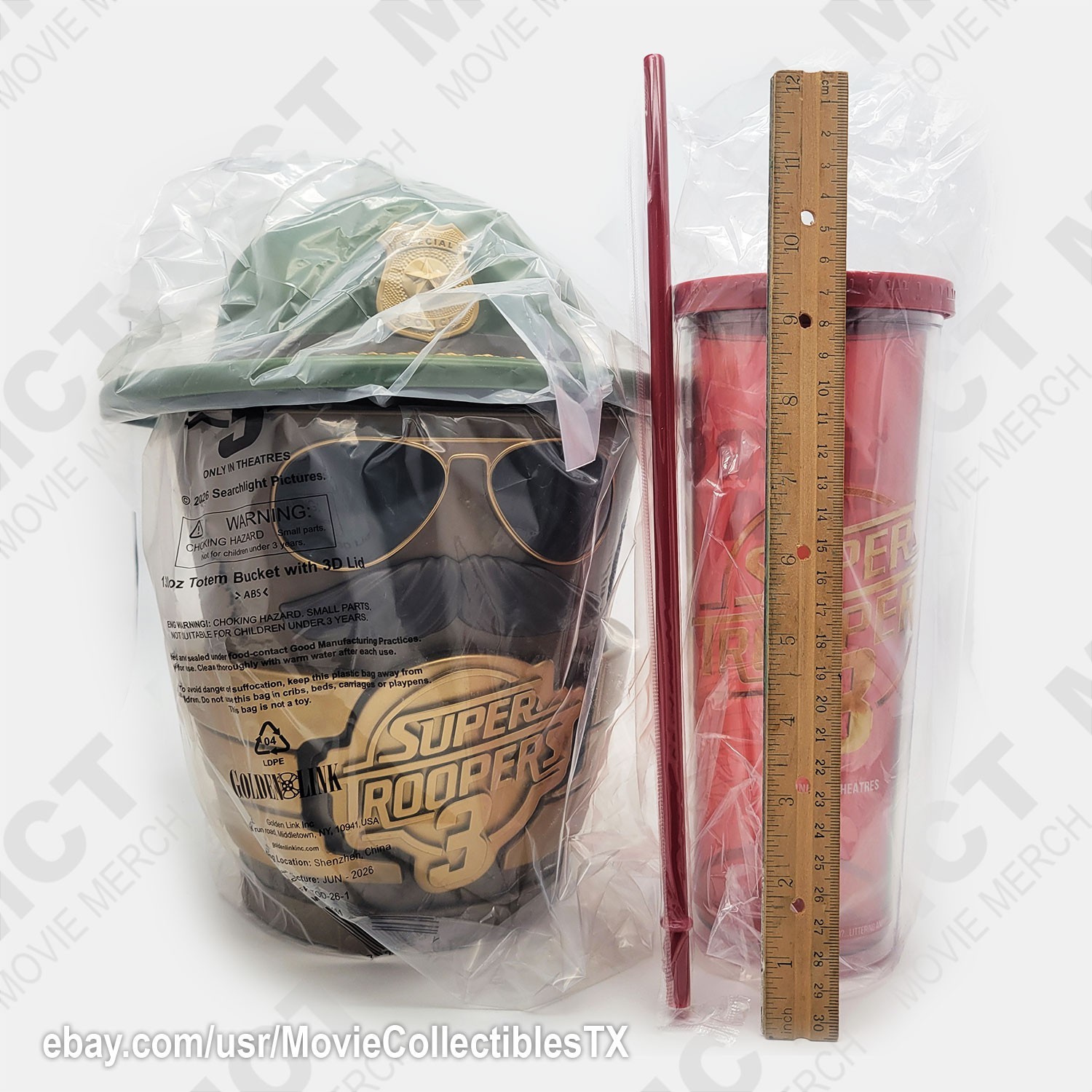 Super Troopers 3 Movie 2026 Trooper Popcorn Bucket & Cola Cup COMBO – SHIPS NOW!