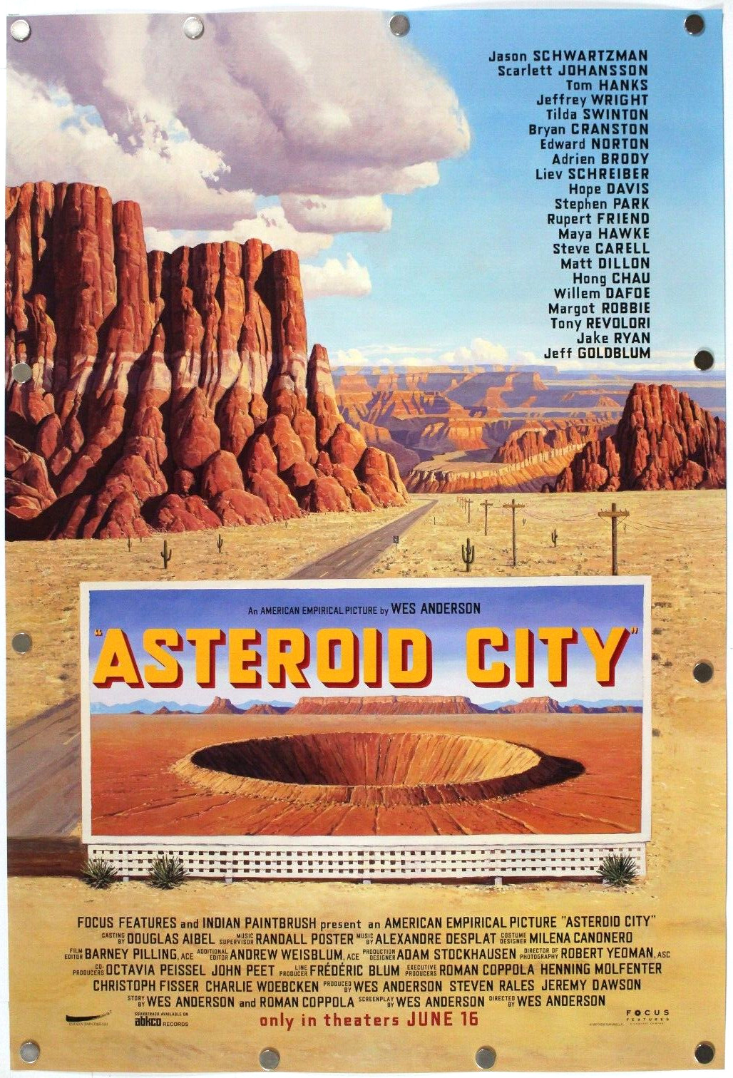 Asteroid City 2023 Double Sided Original Movie Poster 27″ x 40″