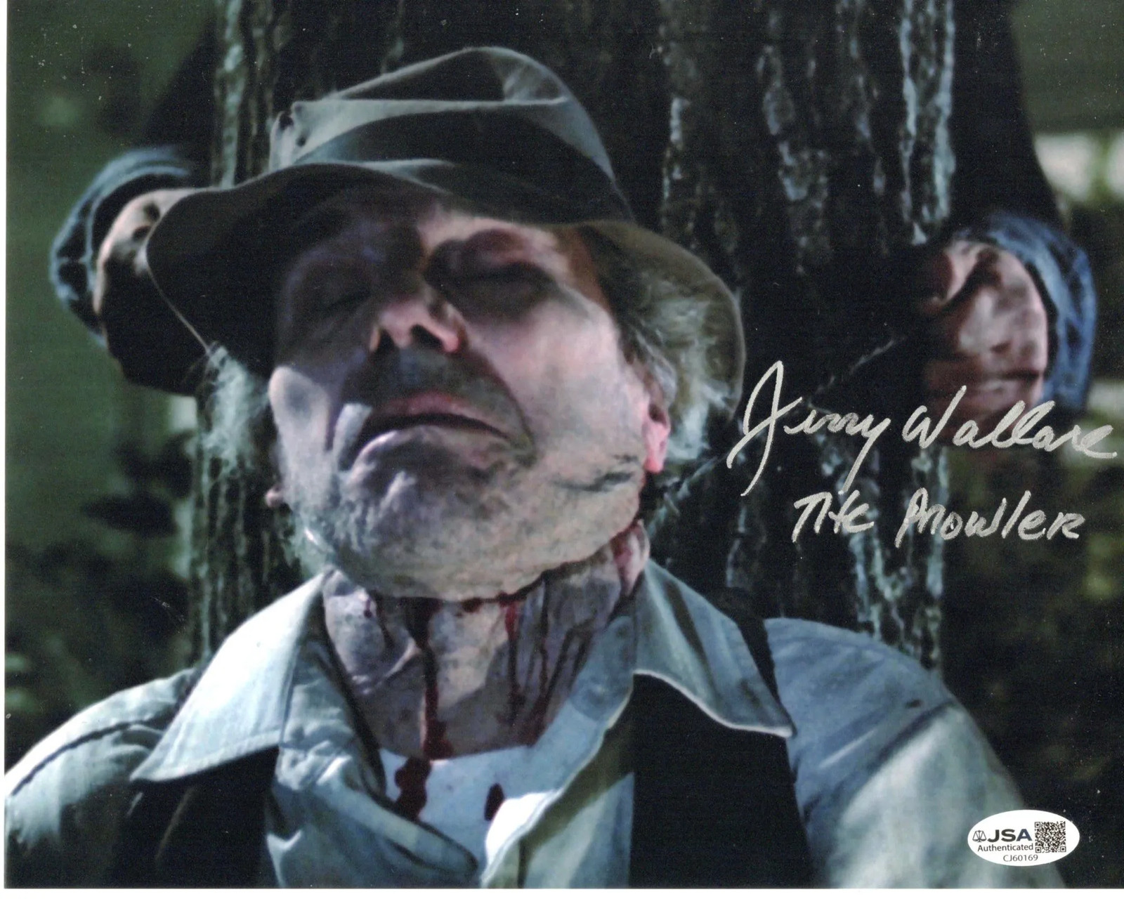 Jerry Wallace signed 8×10 Photo The Prowler Jason Voorhees Friday the 13th 2 JSA