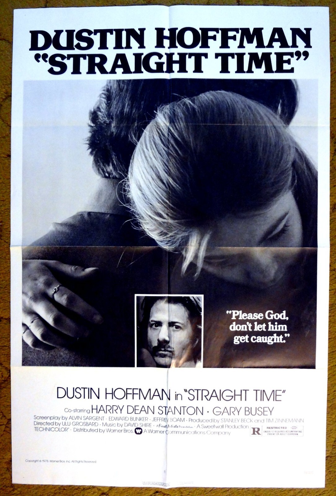 STRAIGHT TIME 1978 poster Dustin Hoffman, Gary Busey Theresa Russell