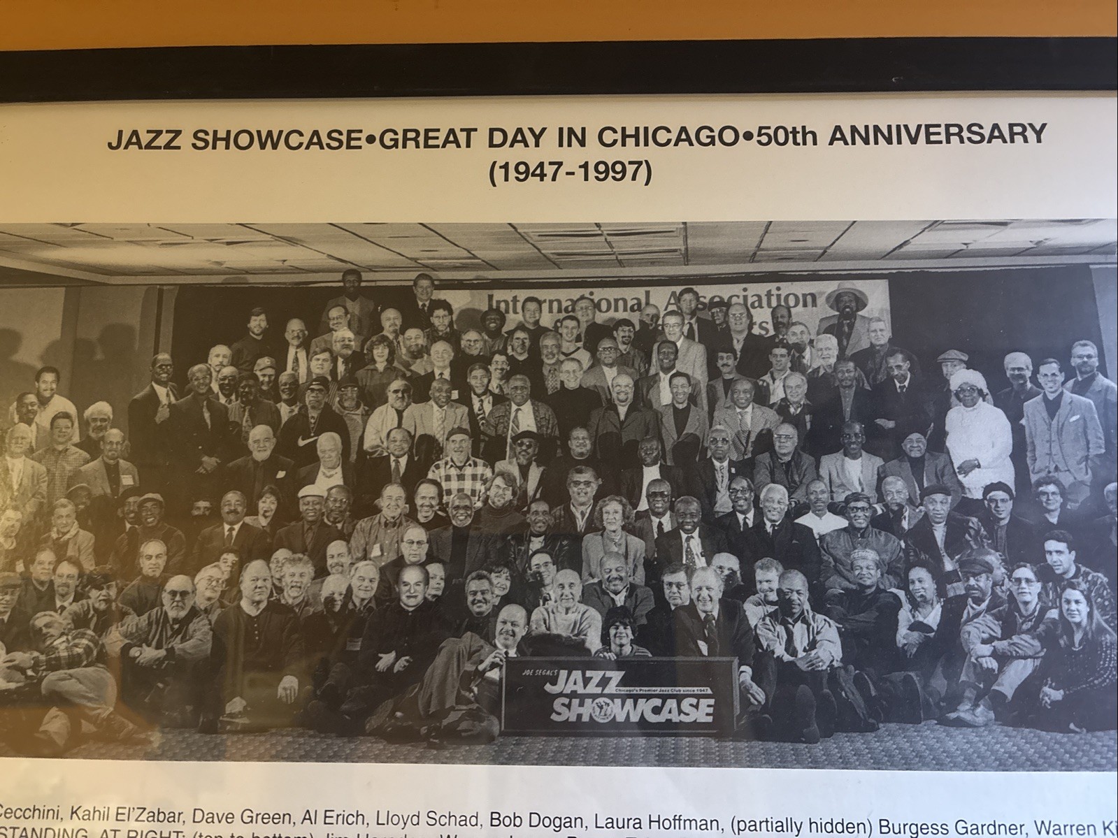 1997 Jazz Musicians Showcase Poster “A Great Day In Chicago” 50th Anniversary