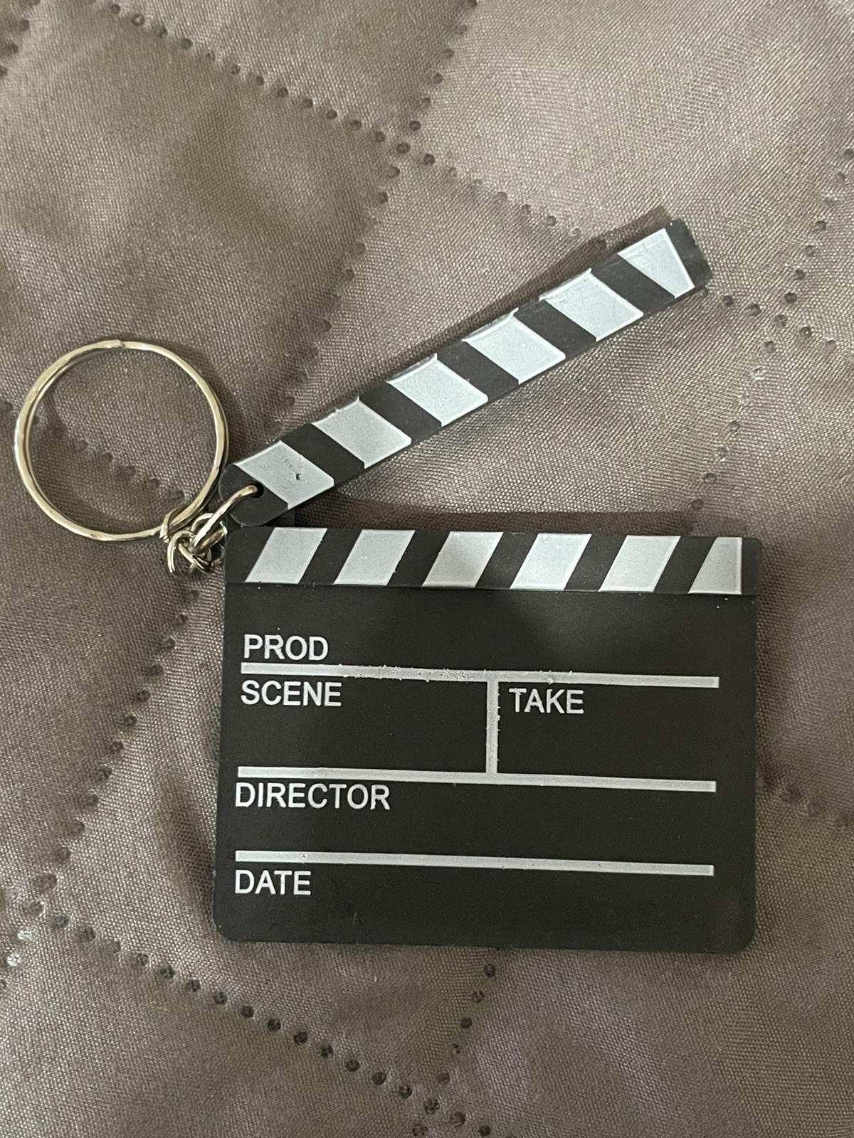 Hollywood Movie Director Scene Title Clapper Set Prop Take Tool Keychain