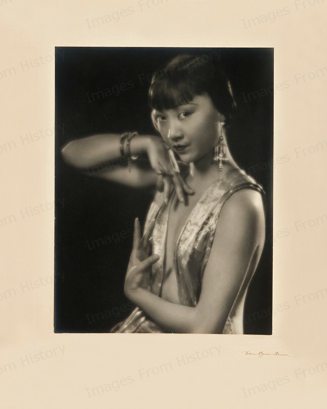 8×10 Print Anna May wong Fashion Portrait by Edwin Bower Hesser Sepia #6121
