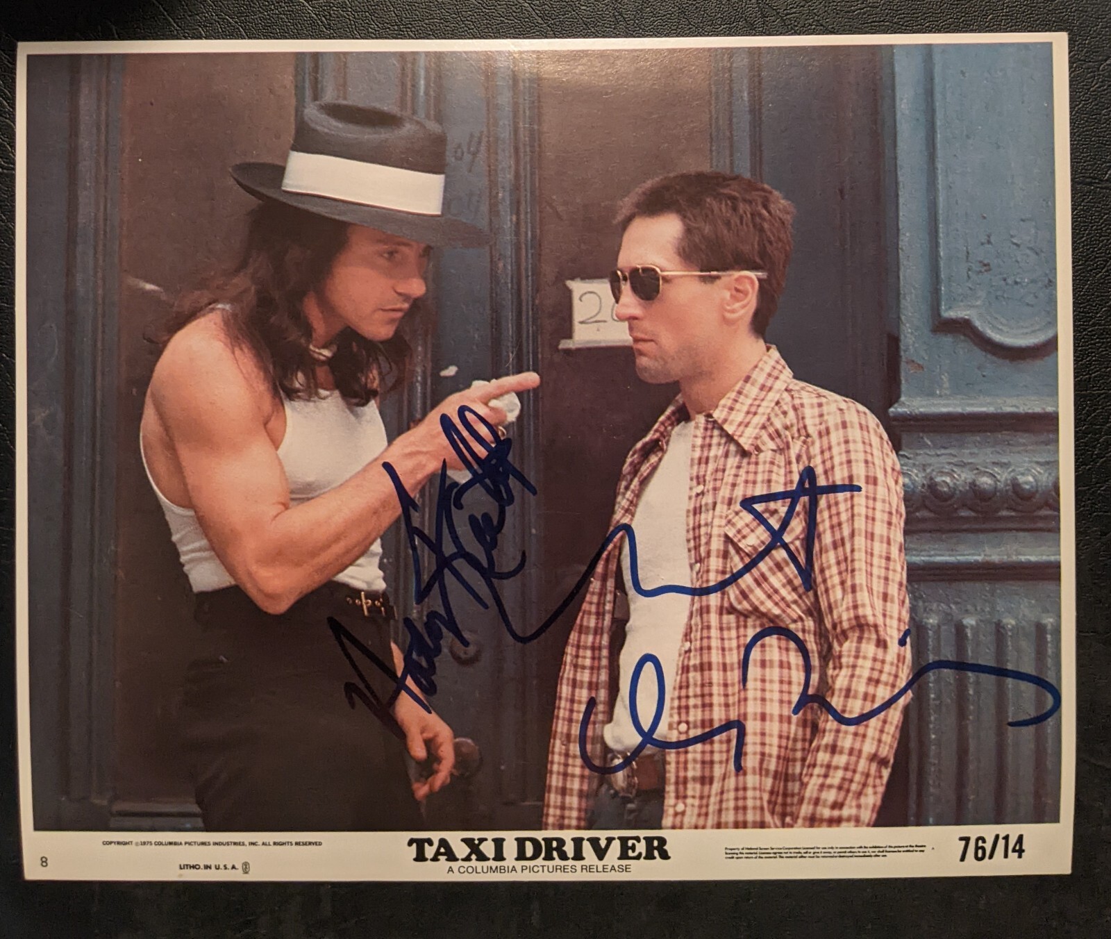 TAXI DRIVER signed autograph lobby card Robert Deniro/ Harvey Keitel