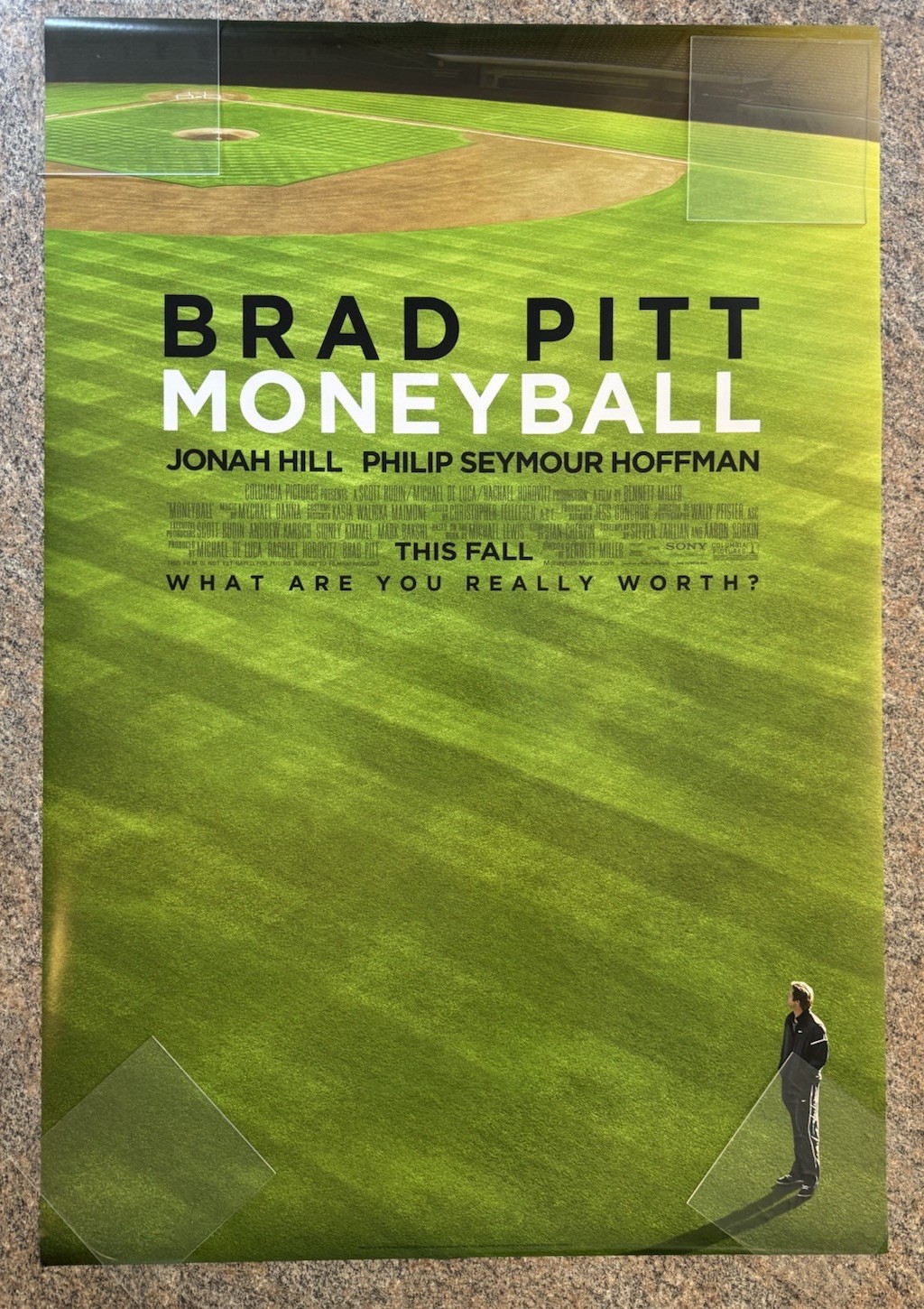 Moneyball Original D/S 27×40 Movie Poster – Near Mint Never Displayed Brad Pitt
