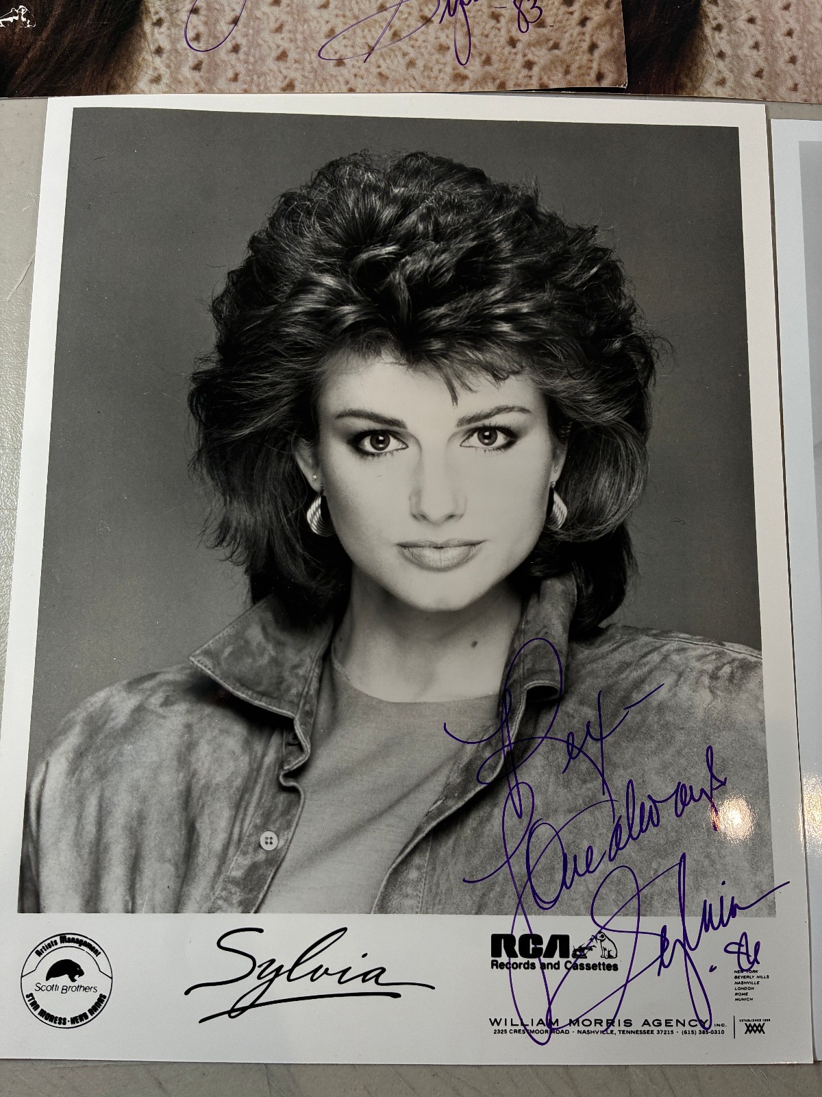 SIGNED RCA Records SYLVIA Hutton Lot of 5 Photos 3 Autographed No CoA Country