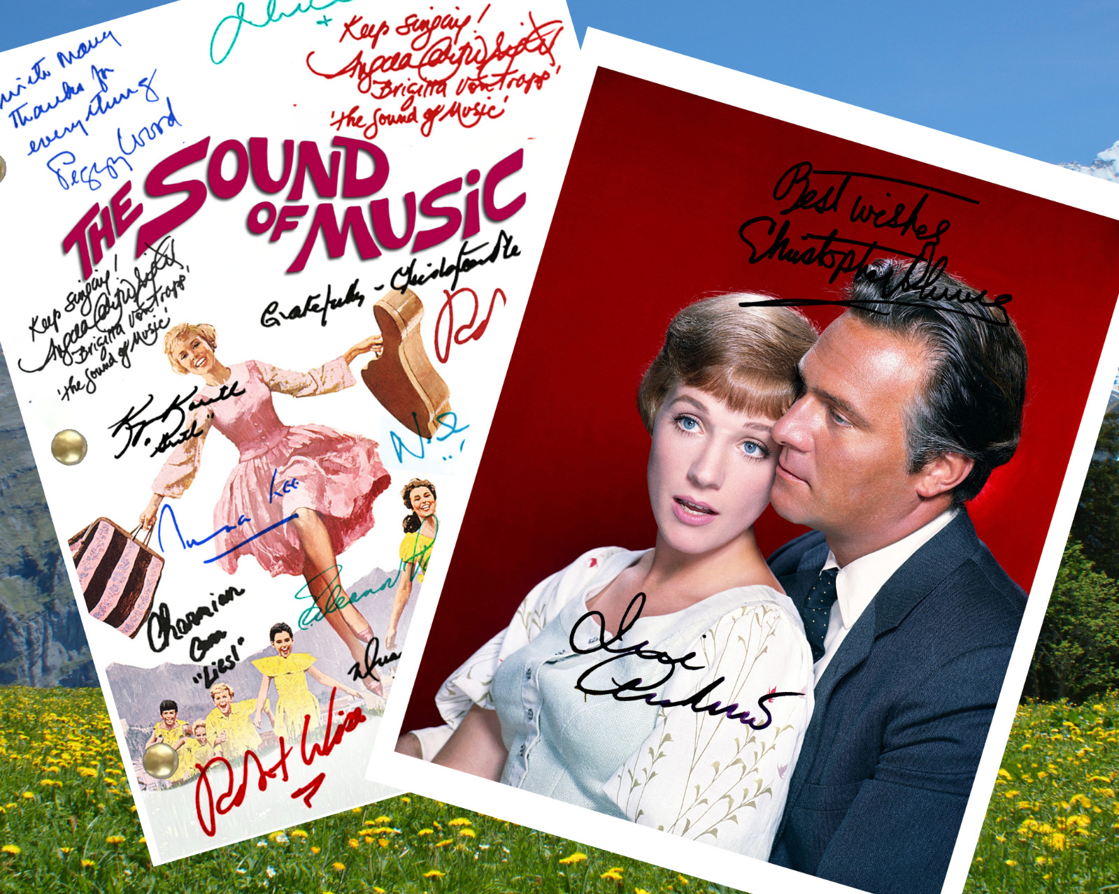 The Sound of Music Script Autograph Signed Reprints- 160 Pgs, & 8X10 Gloss Pic