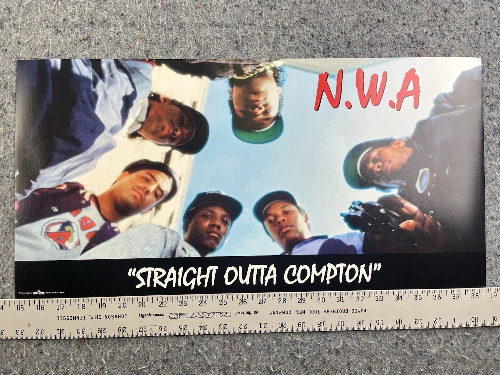 N.W.A Straight Outta Compton Rap Hip Hop Poster Ice Cube Eazy-E 12×24