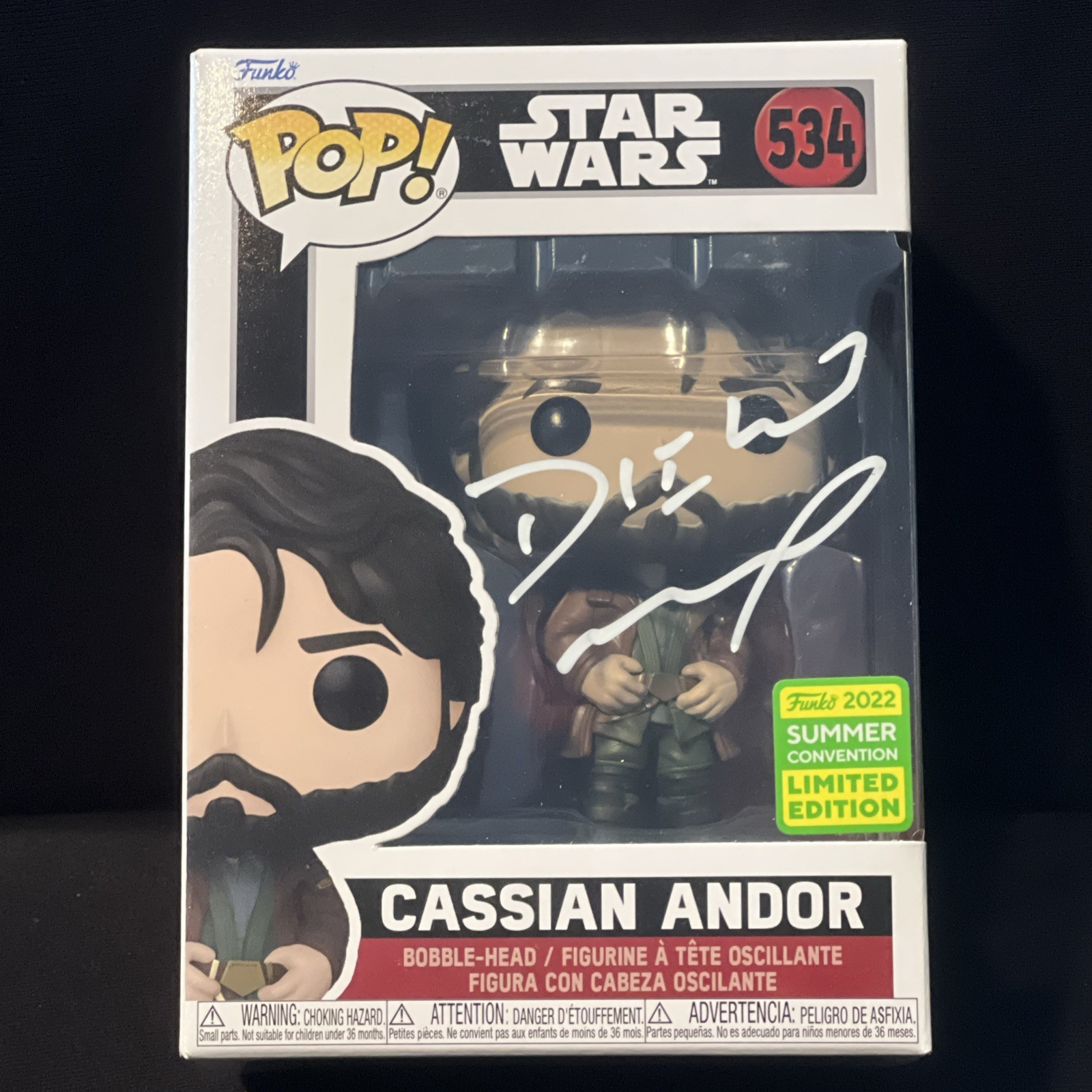 Diego Luna Signed Autograph Funko Pop #534 Star Wars Cassian Andor JSA Authentic