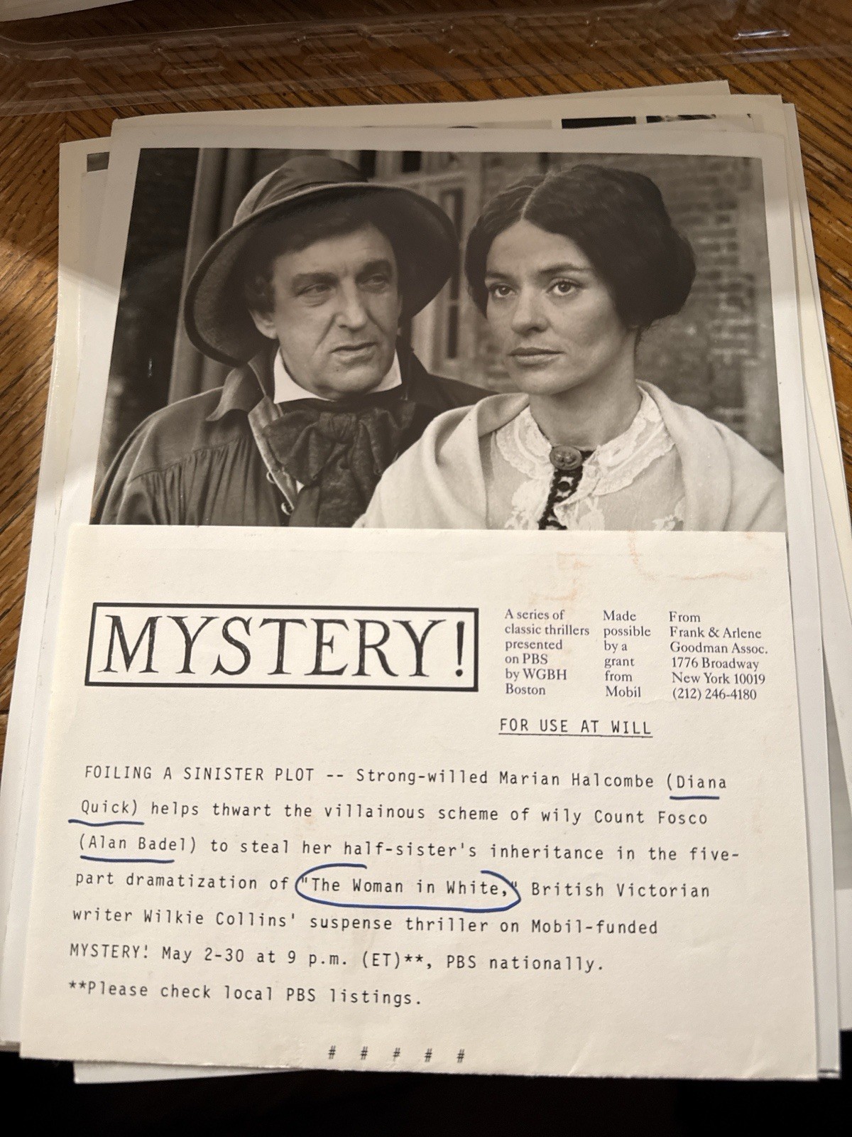 Vintage PBS Mystery Masterpiece Theatre Press Photo Lot