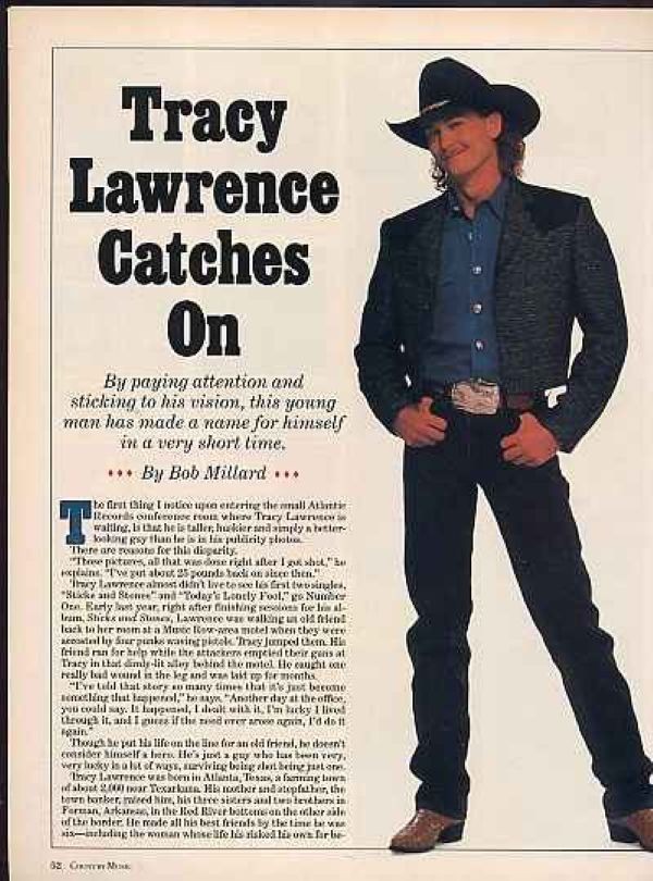 TRACY LAWRENCE Promo Industry Trade Ad – Original Country Music Advert 8.5 x 11