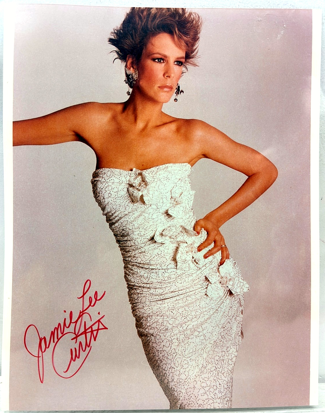 Jamie Lee Curtis Signed 8×10 Photo Autographed Vintage Glamour Portrait