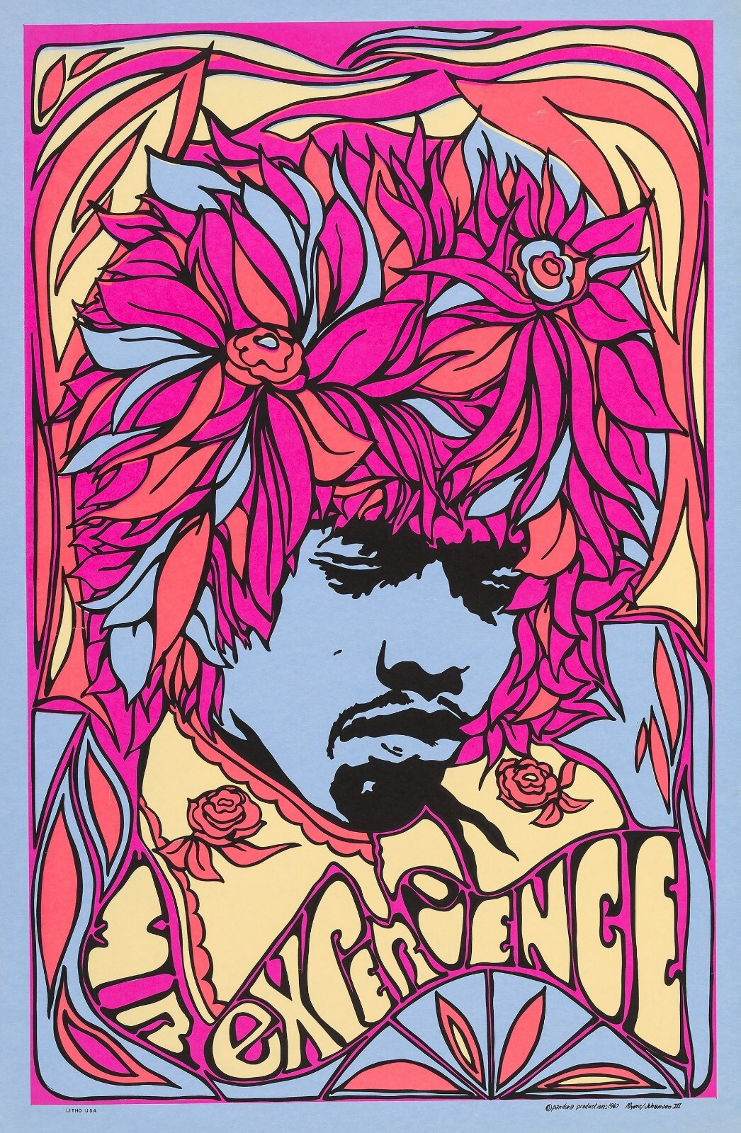 1967 Jimi Hendrix Mr. Experience Poster 11X17 🍿