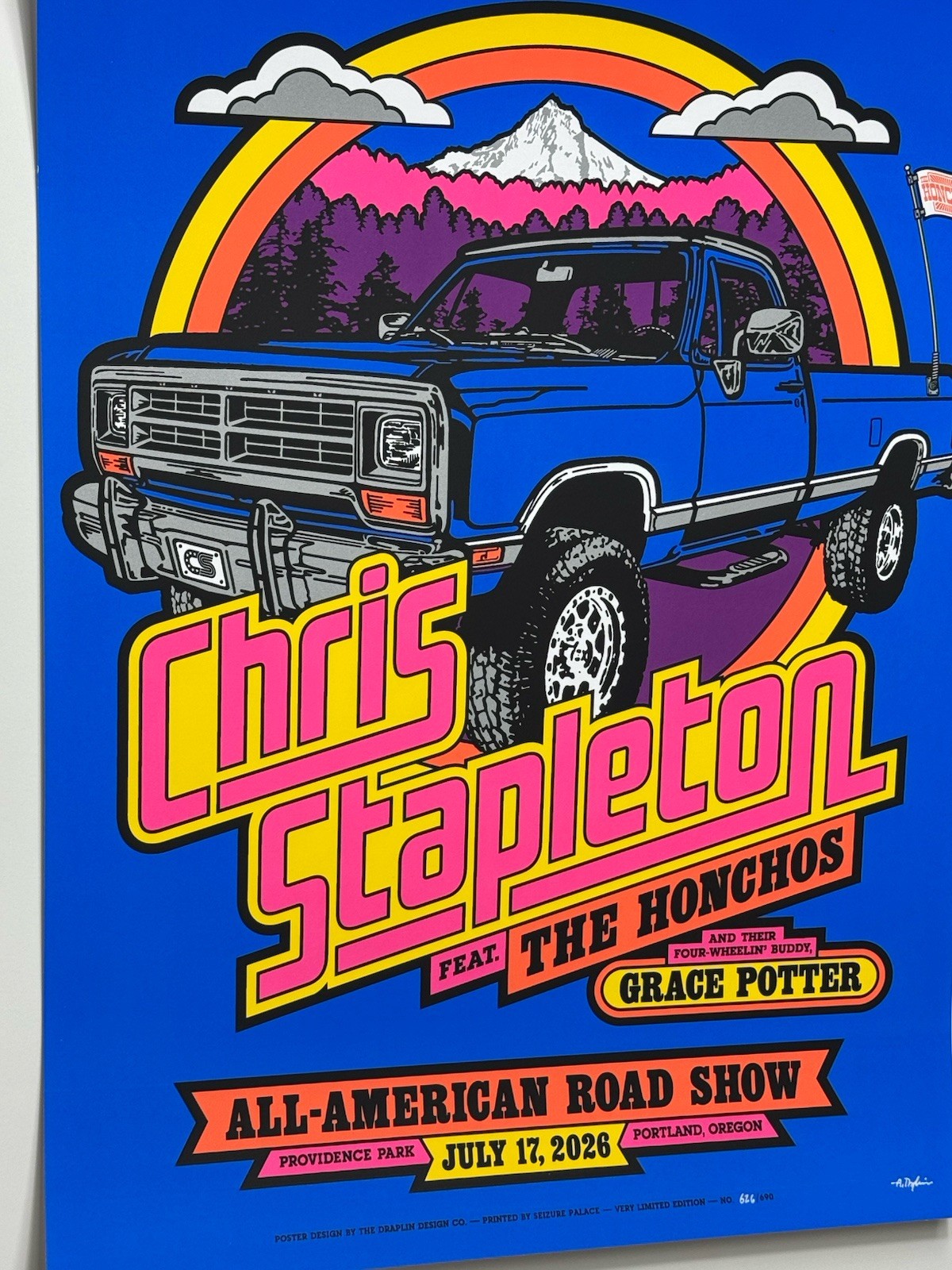 Chris Stapleton Poster Portland OR Providence Park 2026 Official Silkscreen #’d