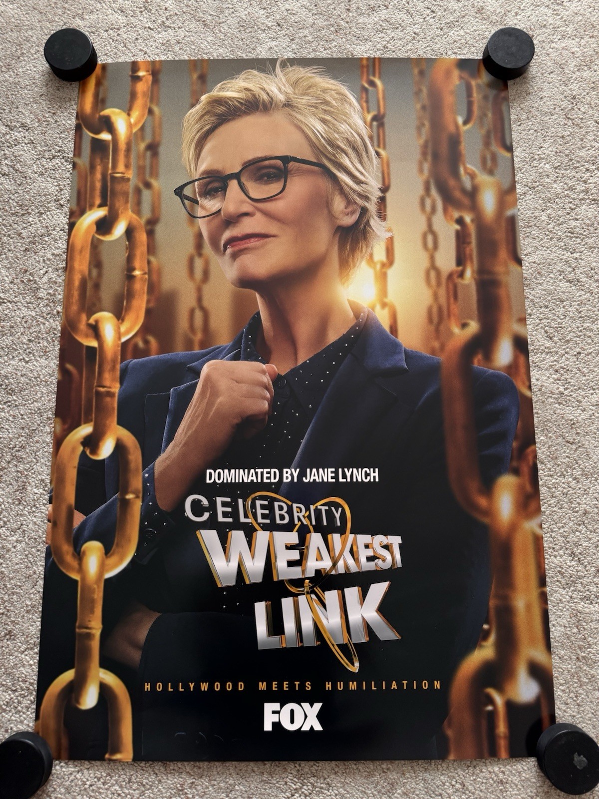 FOX Celebrity Weakest Link TV Show Promotional Poster 27×40 Jane Lynch