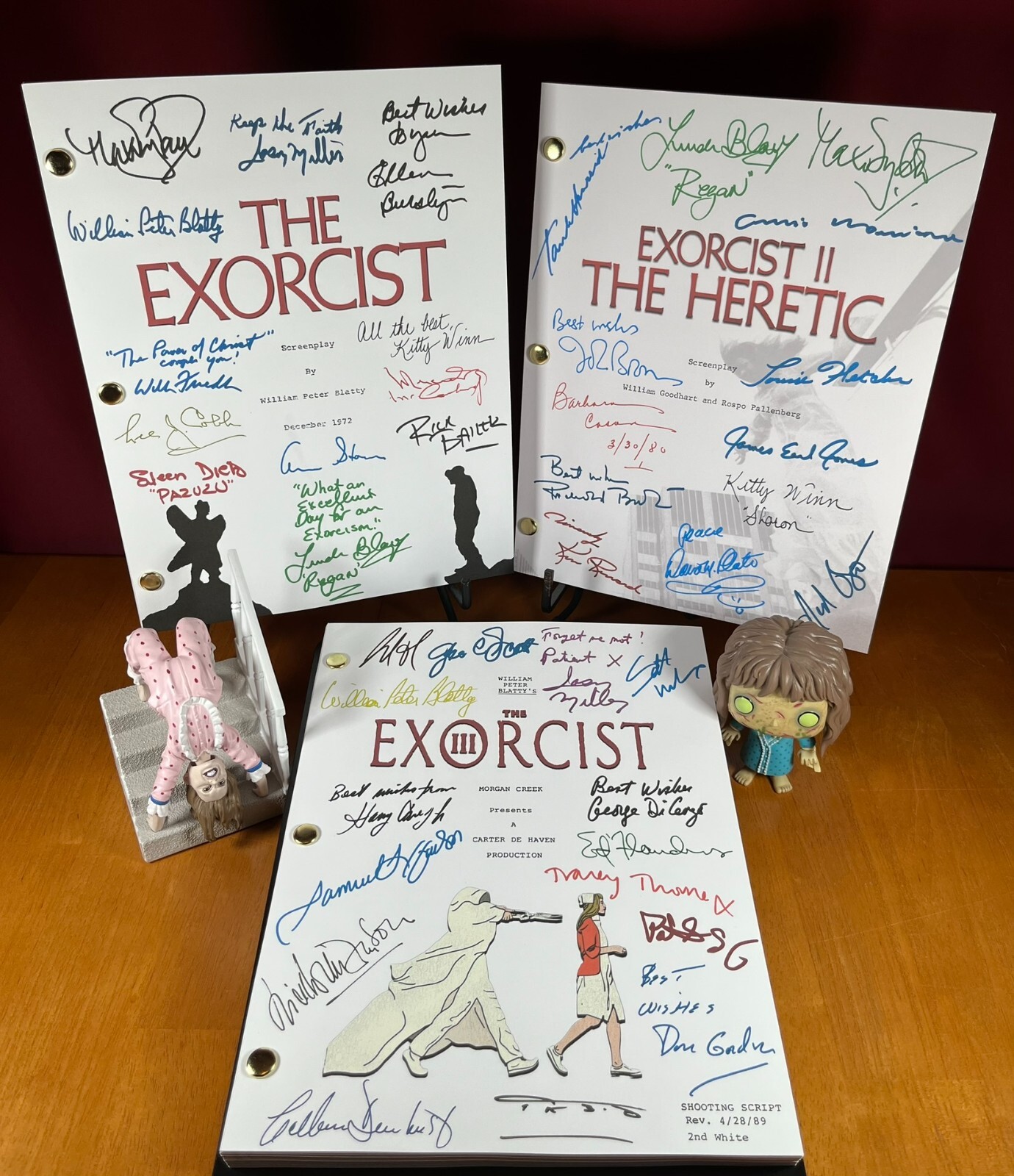 The Exorcist Trilogy Scripts Signed- Autograph Reprints- 3 Scripts- Horror
