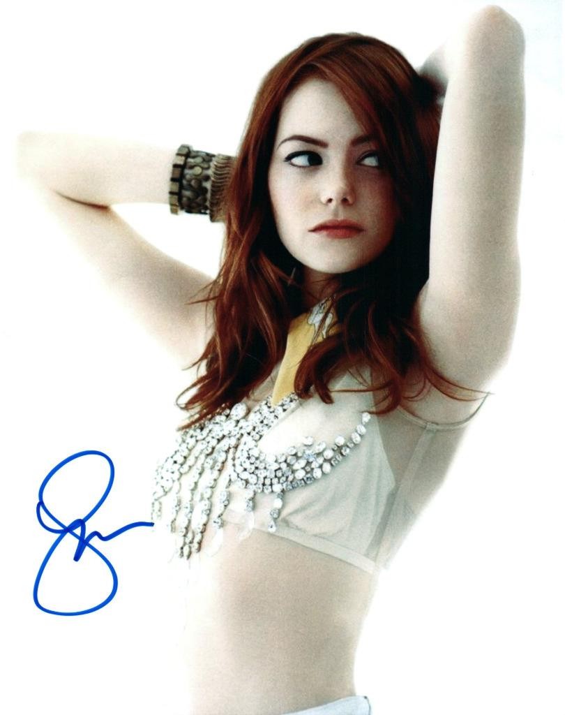 Emma Stone signed 8×10 Photo autographed Picture beautiful photo with COA