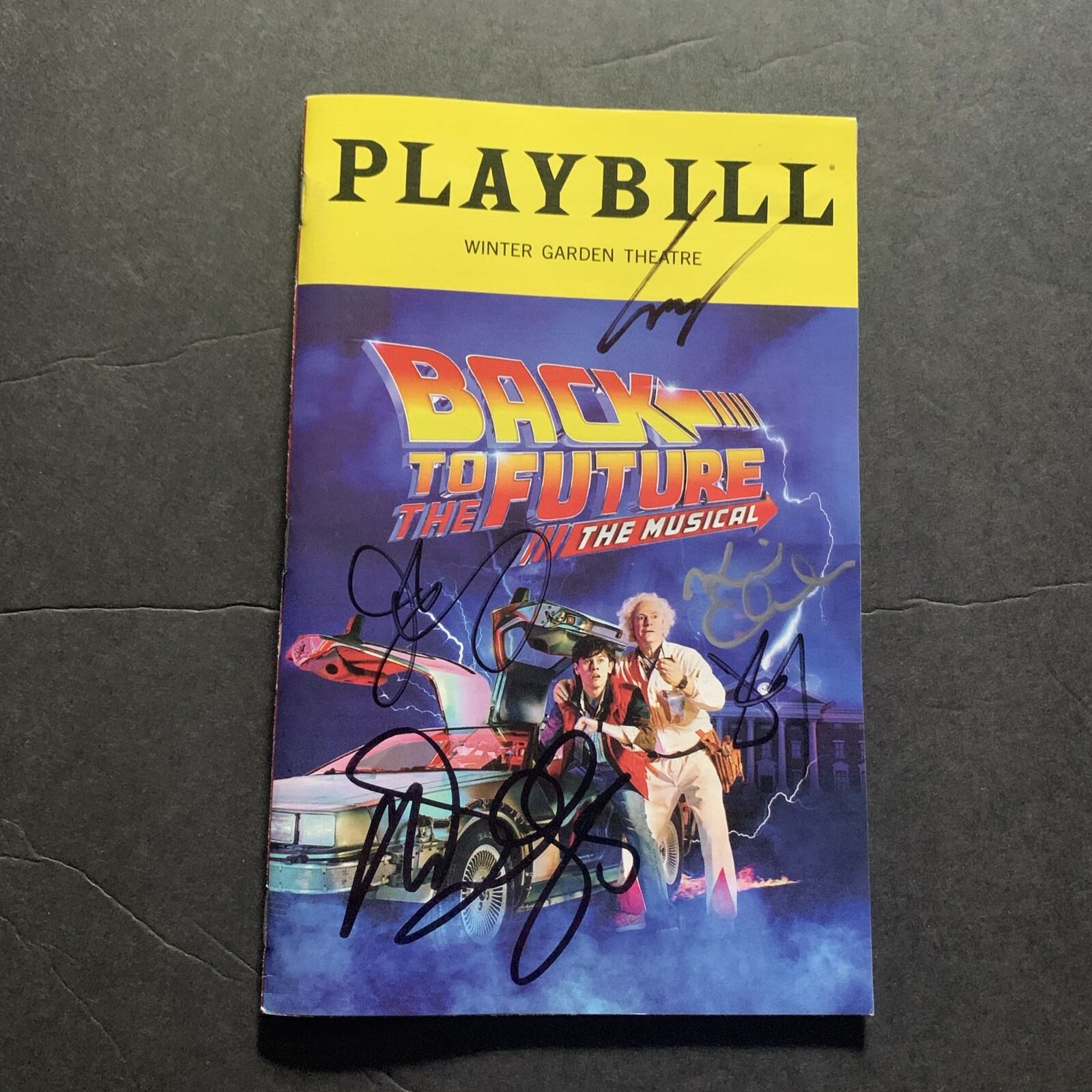 Casey Likes And Cast Members Signed Back To The Future Broadway Playbill A