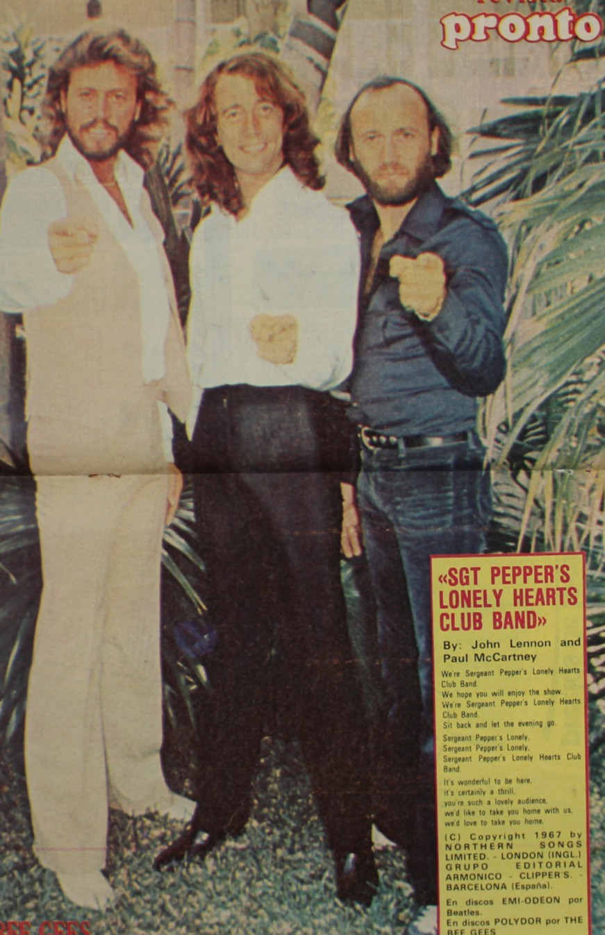 1979 BEE GEES Poster 14.75″ x 10.25″ (37 x 26 cm.) Spanish Vintage Item VHTF
