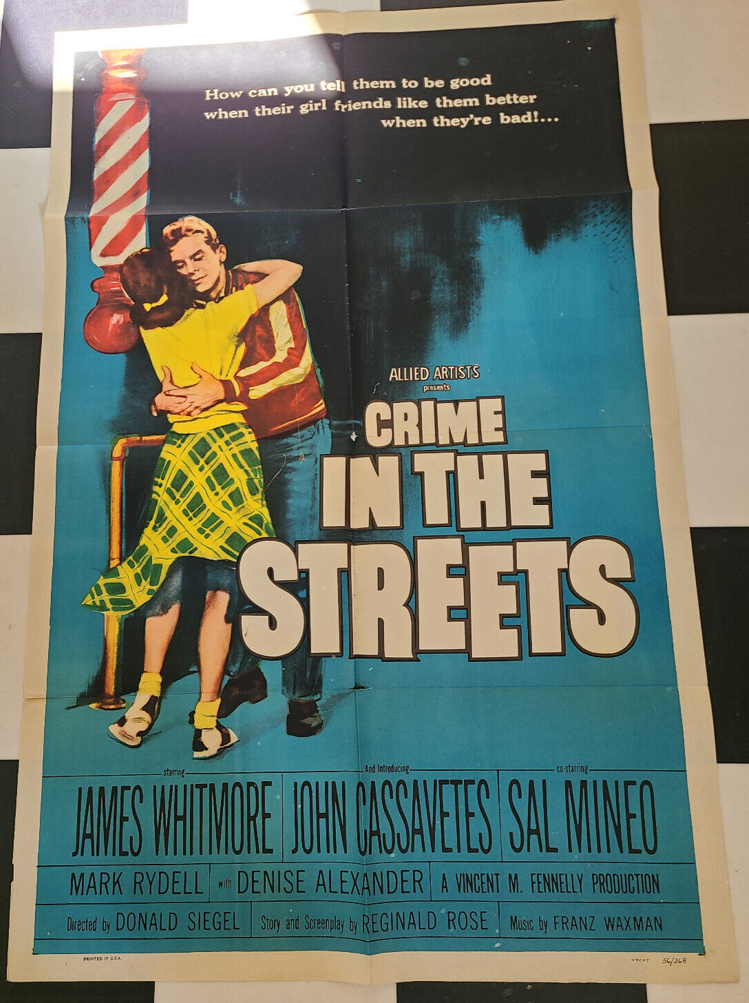 Crime in the Streets 1956 John Cassavettes Sal Mineo One Sheet Poster