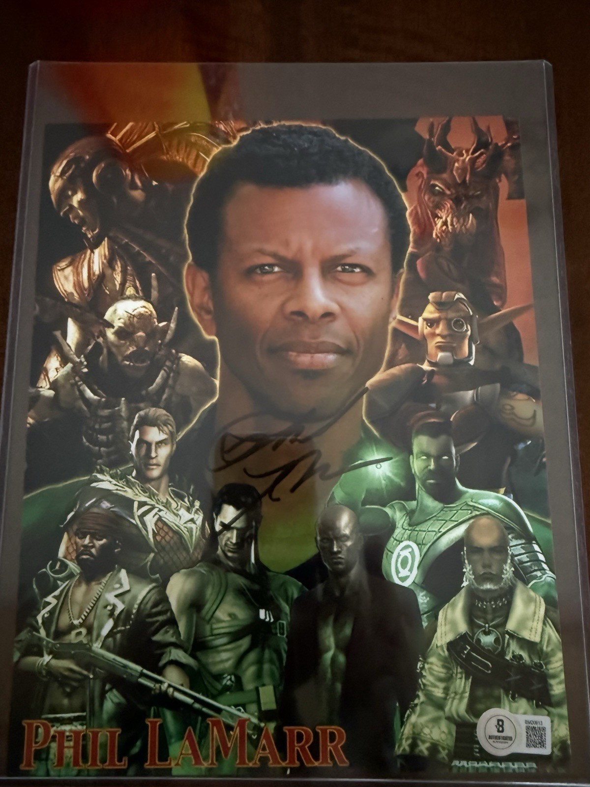 Rare Signed Phil LaMarr Autographed Justice League Green Lantern etc Beckett COA