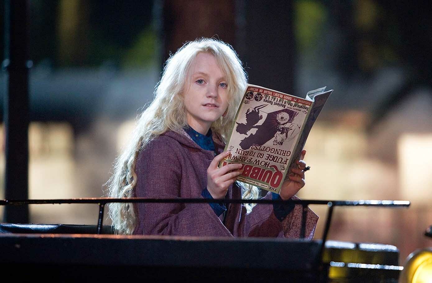 Celebrity Movie Poster Evanna Lynch posing reading Quibbler Luna Lovegood CL1318