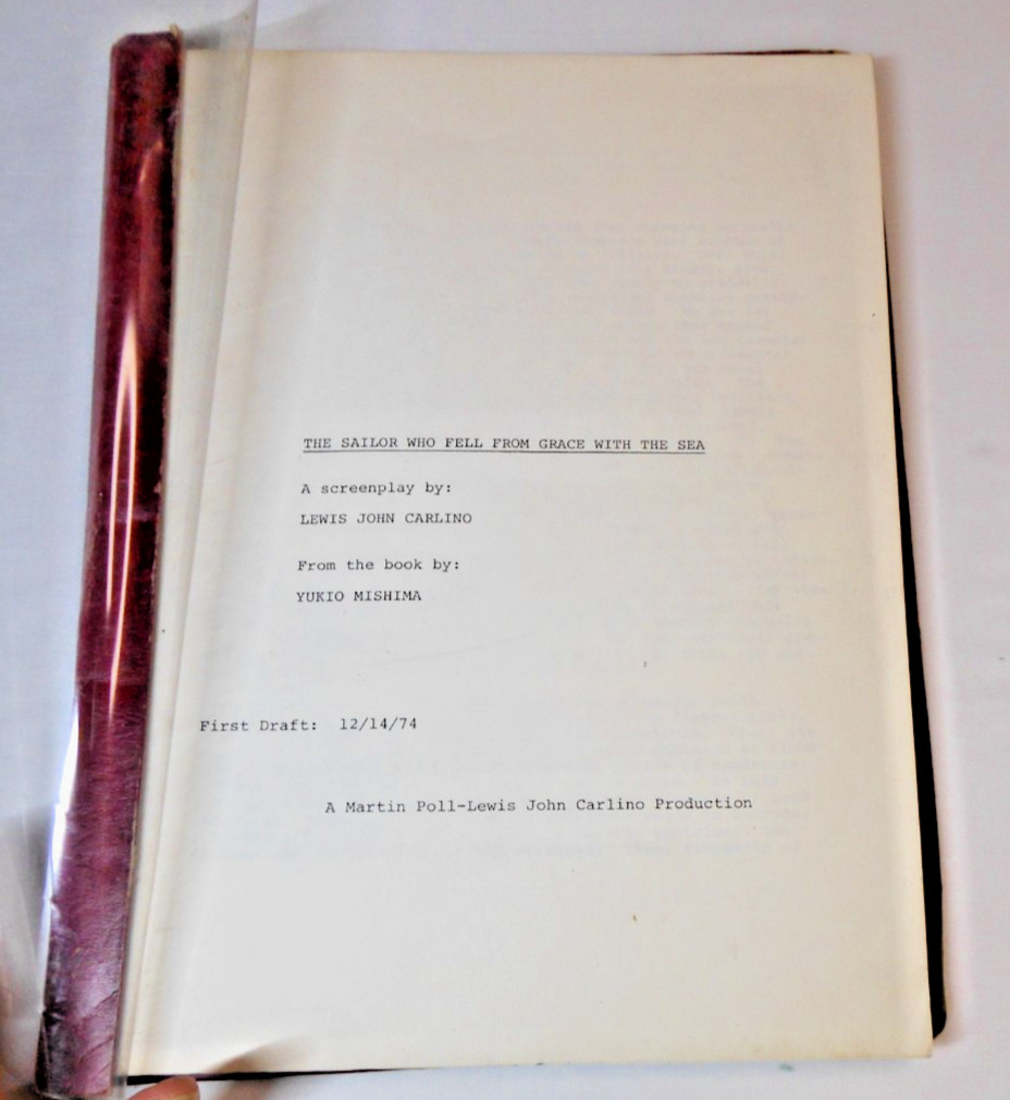 Original 1974 Screenplay THE SAILOR WHO FELL FROM GRACE Kris Kristofferson RARE