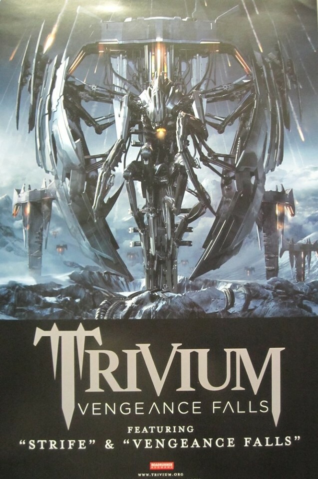 Trivium 2013 Vengeance Falls 2 sided promotional poster Flawless New Old Stock