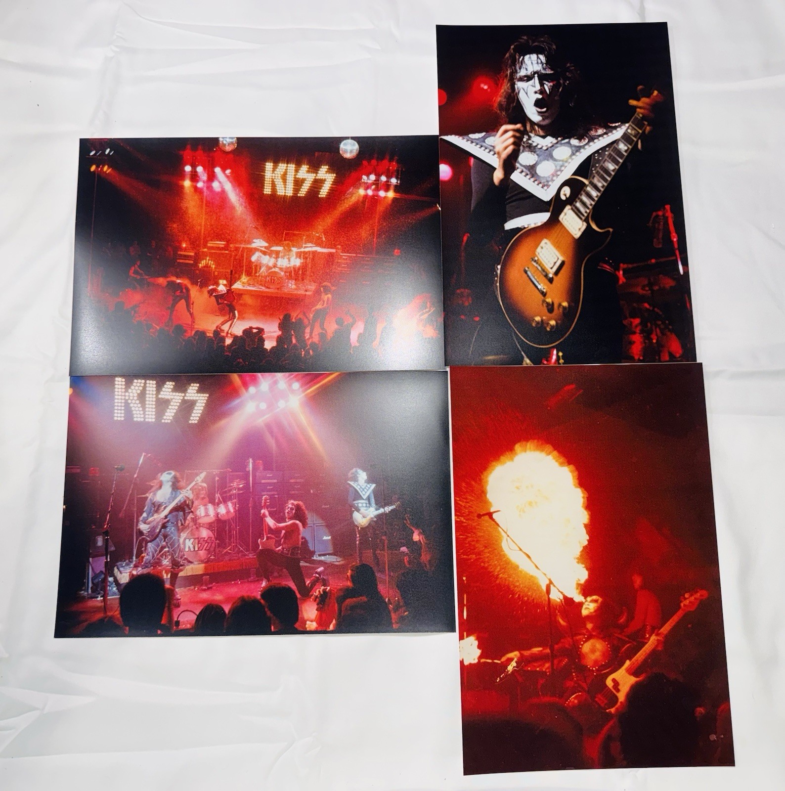 KISS Candid Color 8”x12” Photos Simmons Stanley Ace Frehley Criss