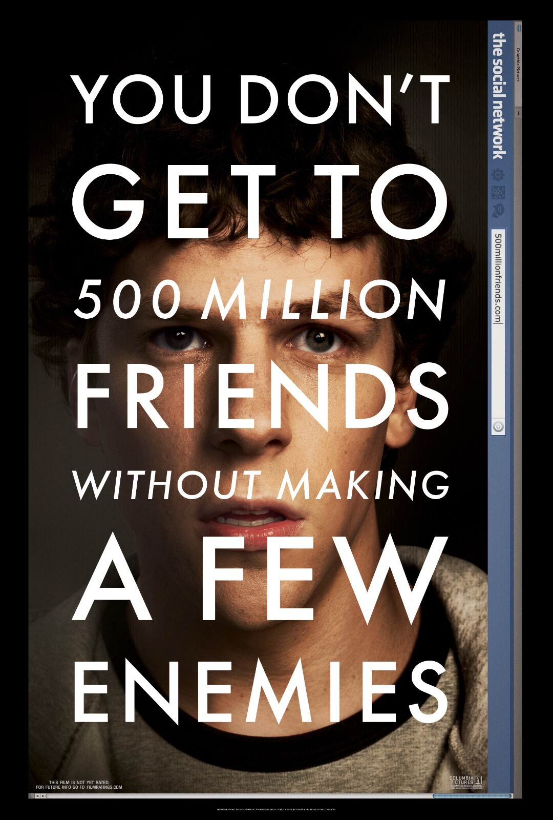 The Social Network movie poster – 11″ x 17″ – Jesse Eisenberg, David Fincher