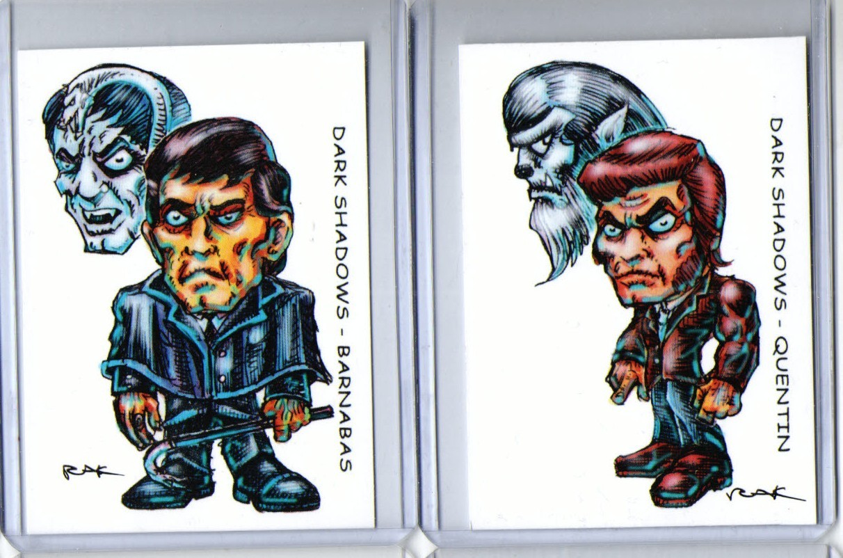 DARK SHADOWS (2 CARDS) ART PRINTS BARNABAS QUENTIN COLLINS (ONLY 4 SETS LEFT!)
