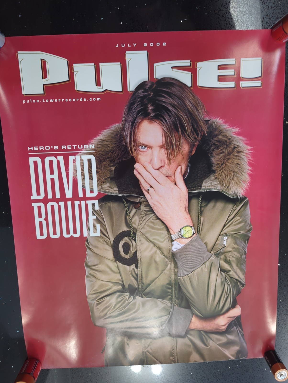 Vintage July 2002 David Bowie Pulse Magazine Promo Poster 18″ x 23.5″