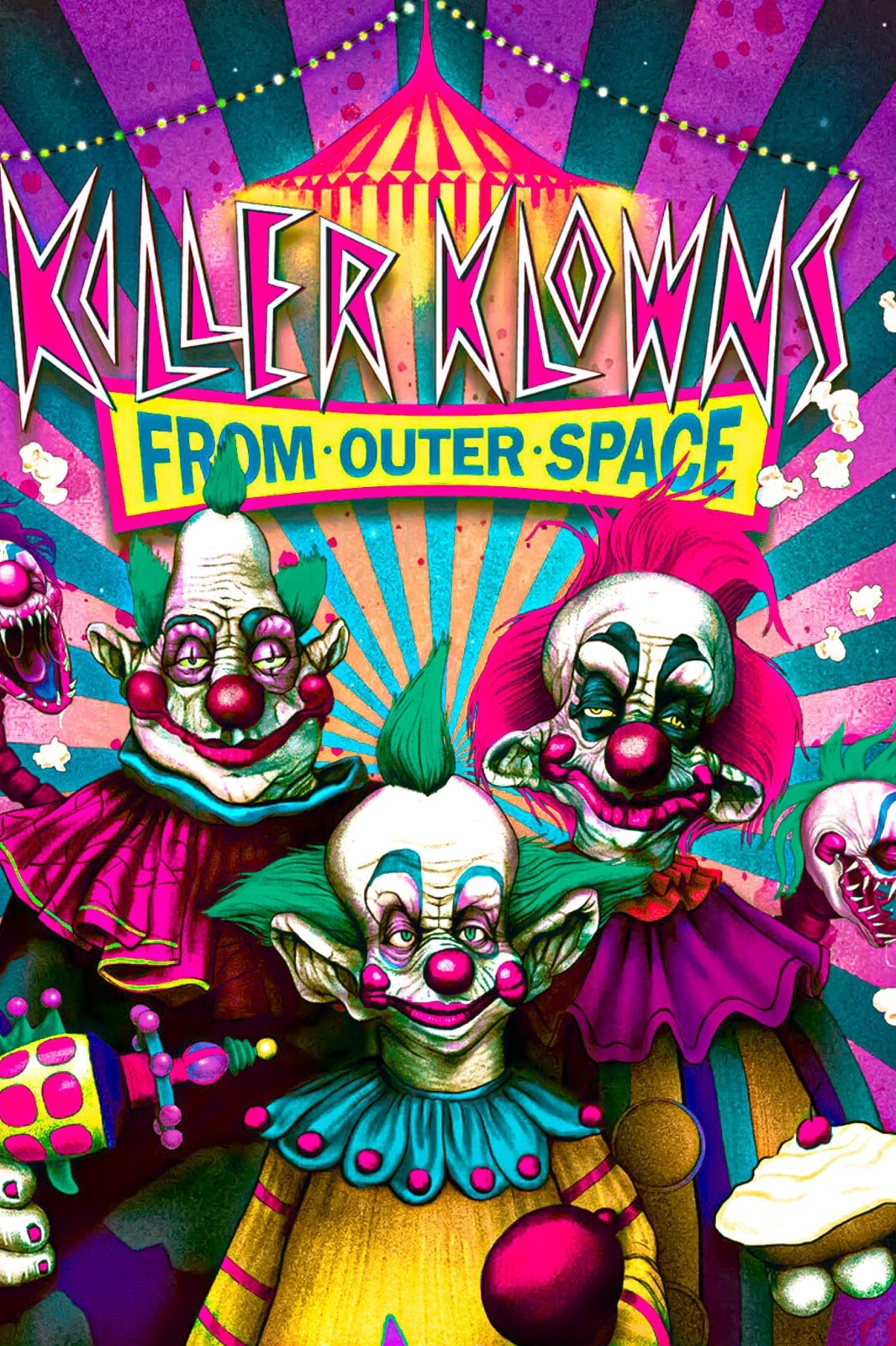 1988 Killer Klowns From Outer Space Set Of 4 11X17 Movie Posters Clowns Aliens🍿