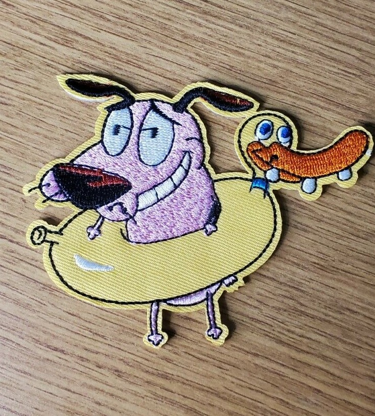 Courage the Cowardly Dog Cowardly float Patch 3 1/4 inches tall