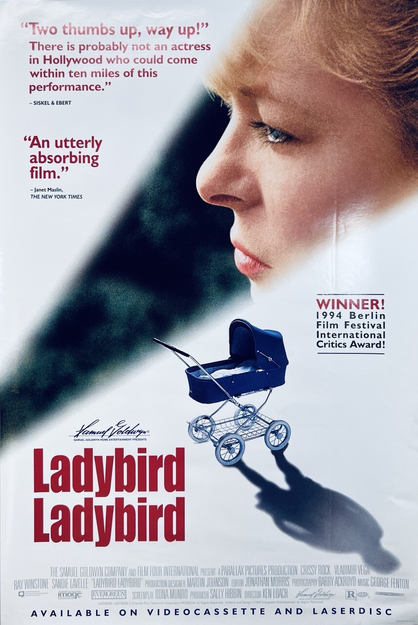 Vintage 90s Movie Poster LADYBIRD LADYBIRD 17×26 Original Video Promo 1995