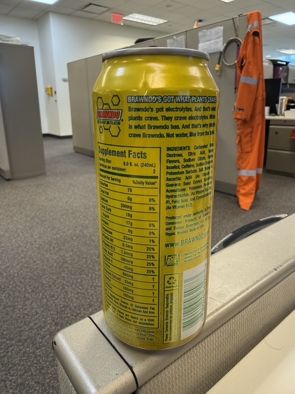 Brawndo-“The Thirst Mutilator” Can. From “Idiocracy” Film. Unopened SUPER RARE