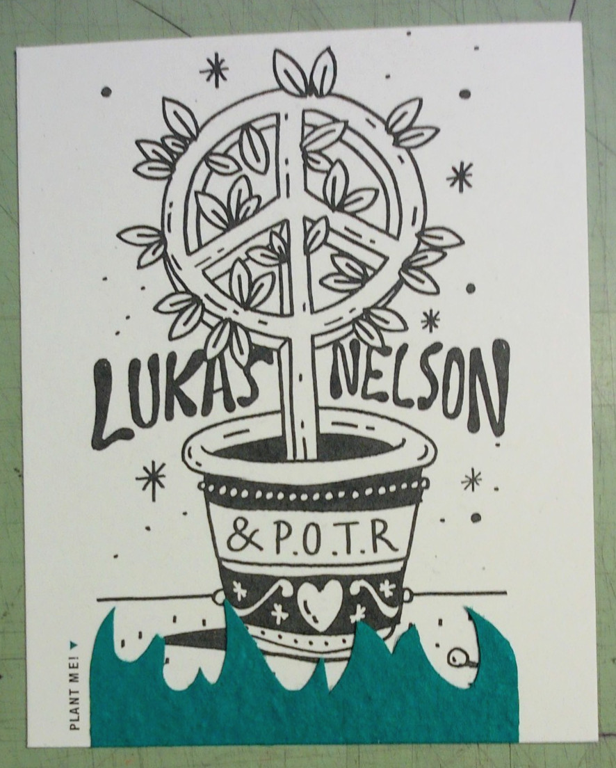 Lukas Nelson P.O.T.R. Turn Off The News Promo Plant Me Wildflower Seed Card