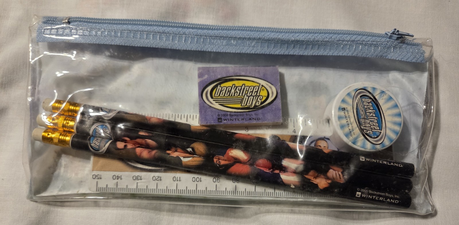 Vintage Back Street Boys Notebook Folders Pencils Case Eraser Ruler Unused Lot