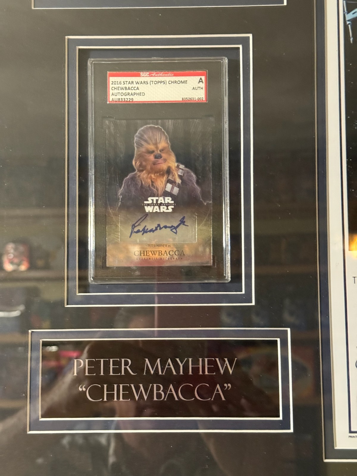 Star Wars Autograph six auto Frame – MARK HAMILL/DARTH VADER/CHEWBACC 32”x 24