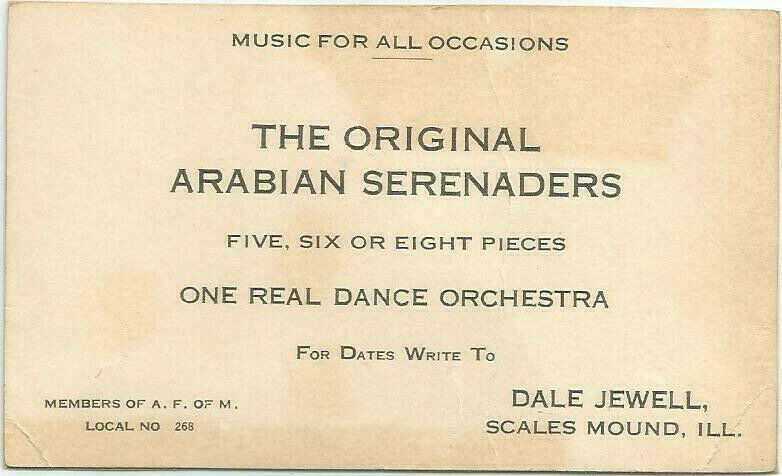 1930s The Original Arabian Serenaders, Music For All Occasions, Dance Orchestra