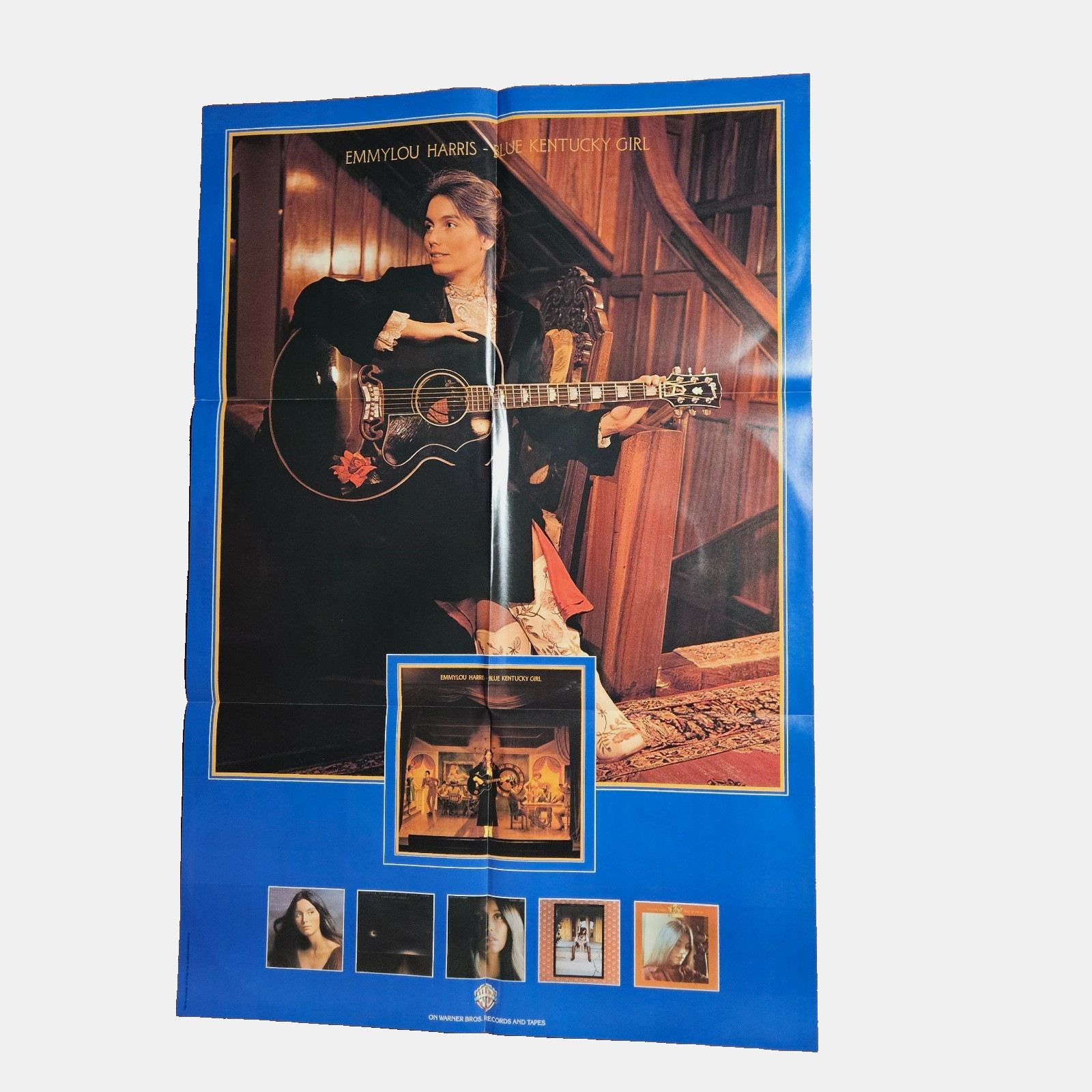 Emmylou Harris Blue Kentucky Girl Vintage 1979 Promo Album Poster 24×36 Country