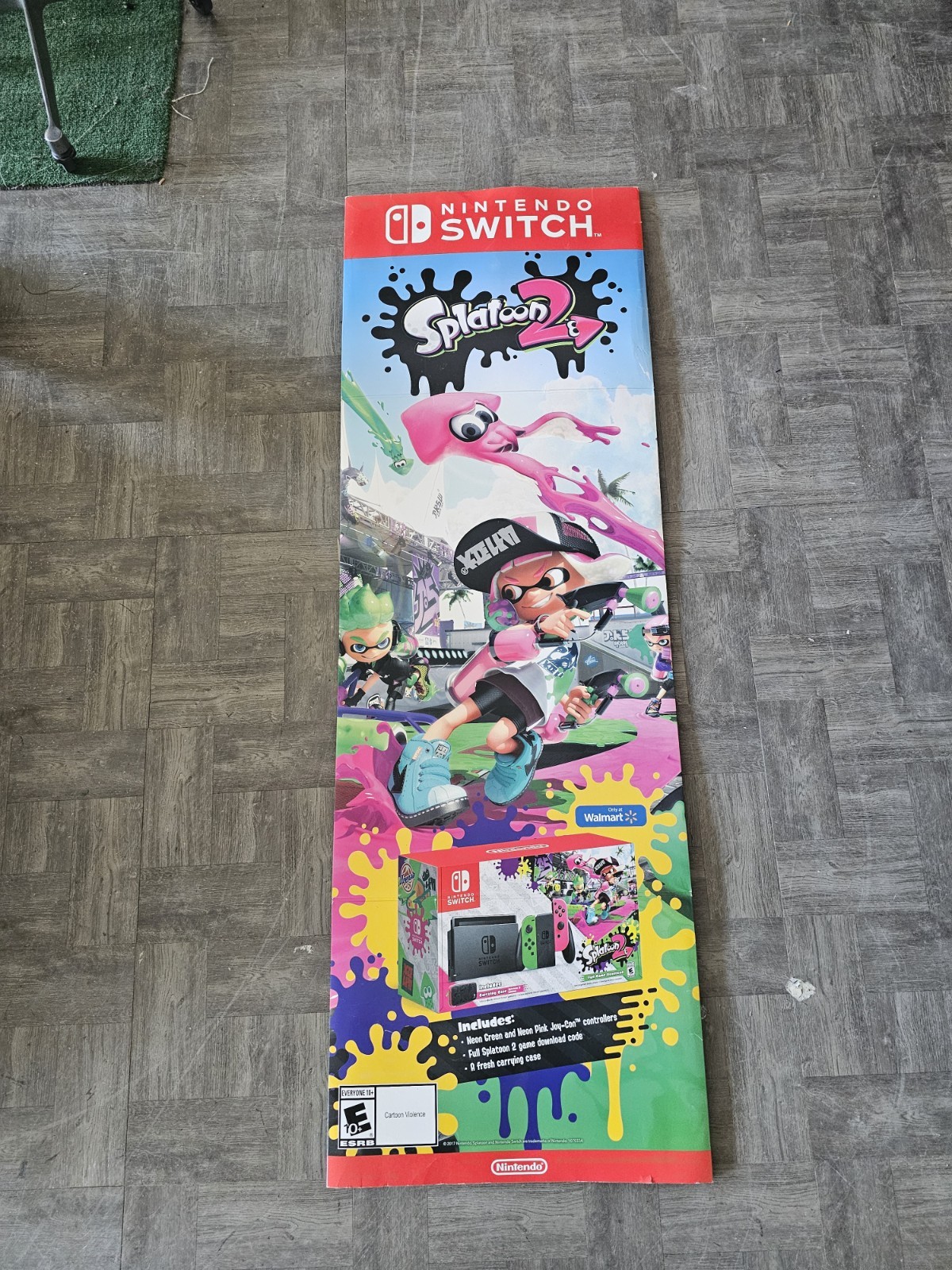 Nintendo Switch Splatoon 2 Switch 5′ Retail Promo Display Standee Cardboard