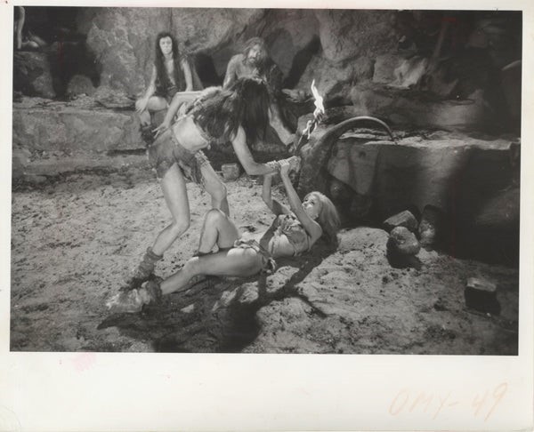 One Million Years BC 1966 Raquel Welch Cavegirl fight Original Photo Hammer