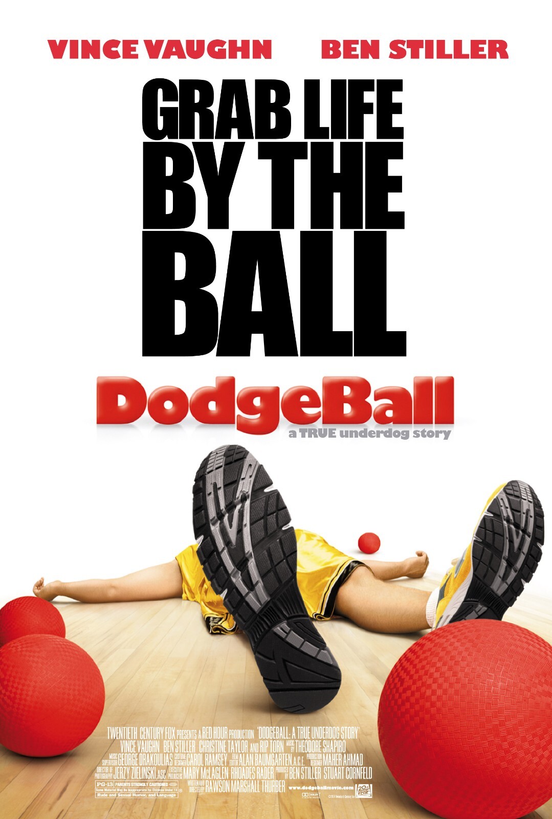 Same Day Shipping DODGEBALL Ben Stiller Vince Vaughn Borderless 11 x 17 Poster