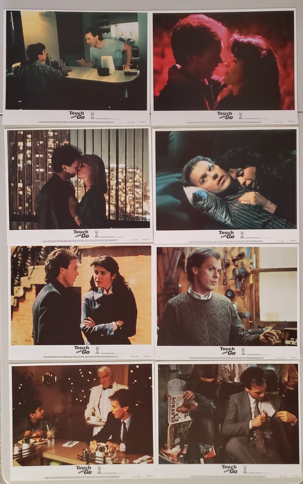 TOUCH AND GO ORIGINAL 11X14 LOBBY CARD SET OF 8 1986 MICHAEL KEATON MARIA ALONSO