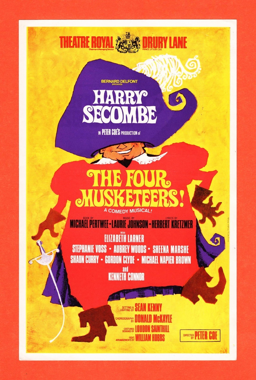 Harry Secombe “FOUR MUSKETEERS” Elizabeth Larner / Shaun Curry 1967 London Flyer
